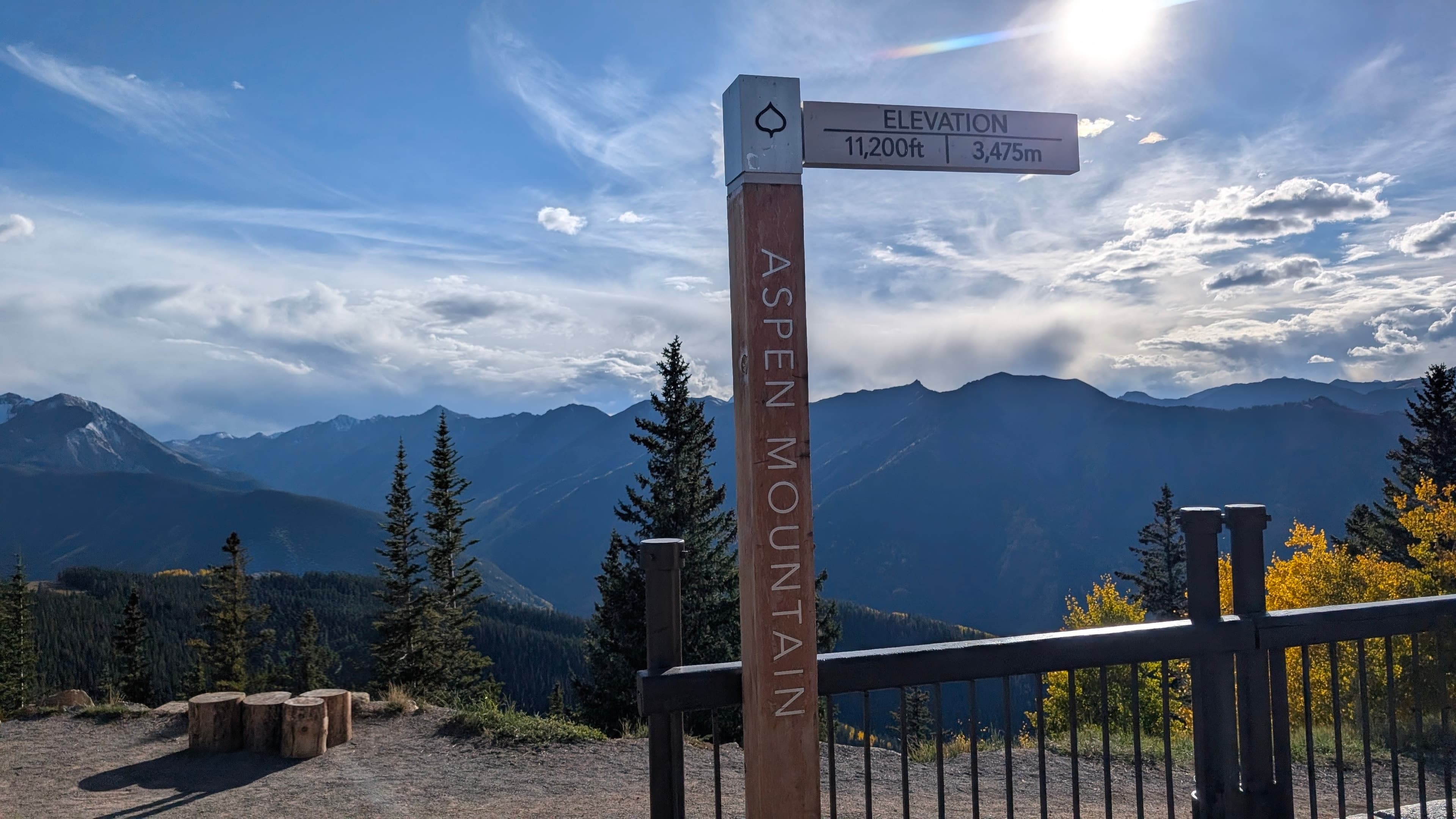 Aspen Mountain summit, 11,200 ft